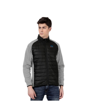 Scott Men's Quilted Jacket Black with Grey (Finacle)